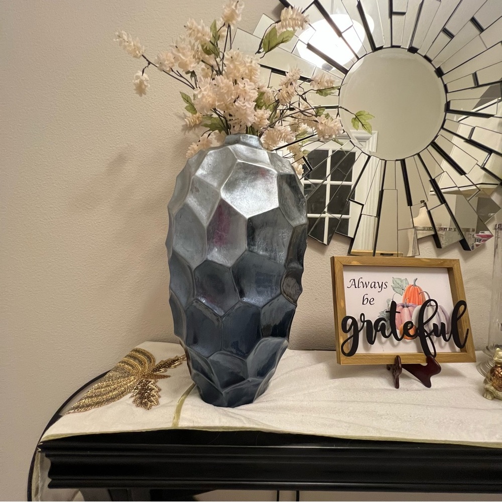 Vase 20” Modern Beautiful blue ceramic vase. 20” inches height and 2.5” top